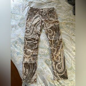 Etro Paisley Slim Fit Straight Leg Sz 29